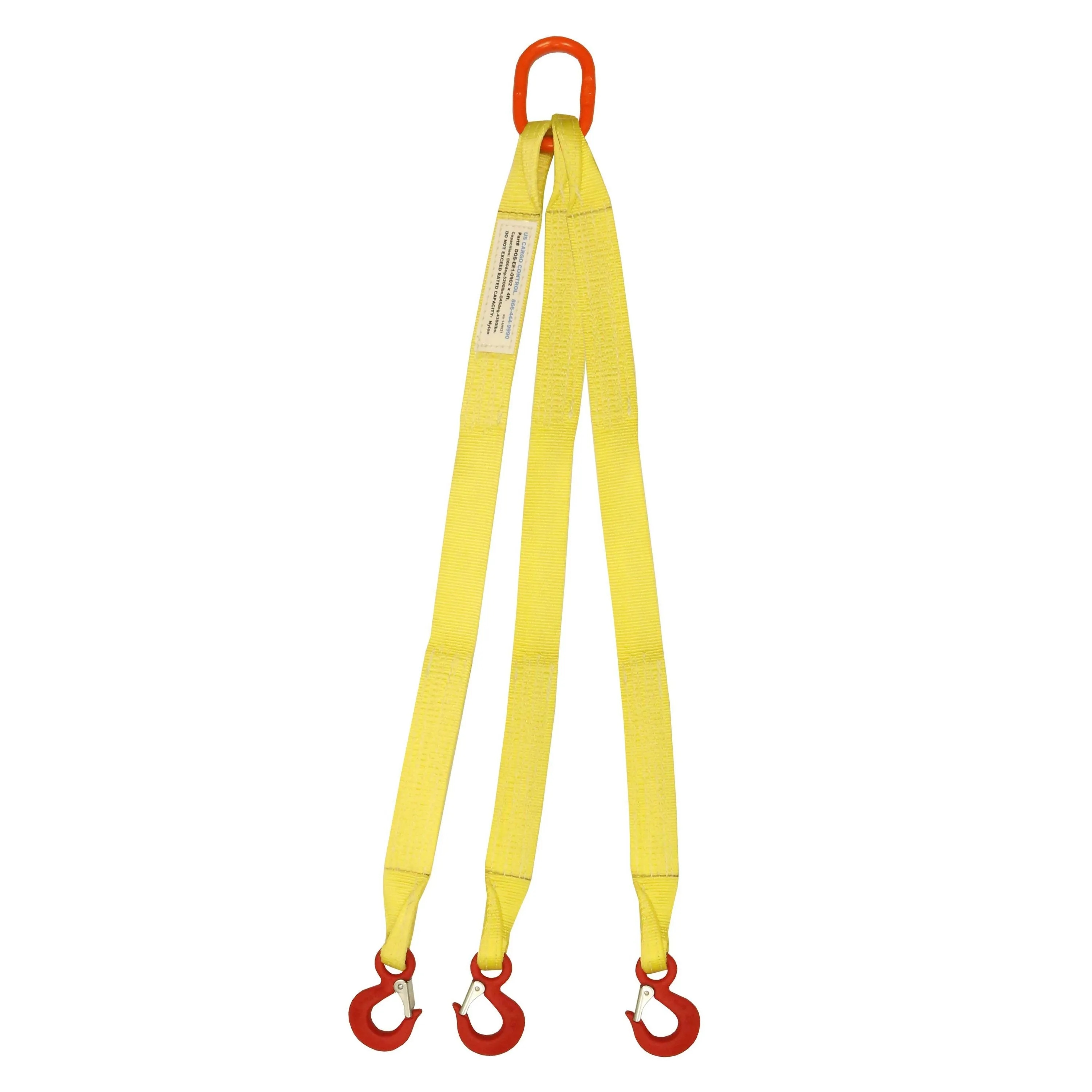 1"x16' (2 ply) Triple Leg Nylon Sling w/ Master Link & Sling Hook