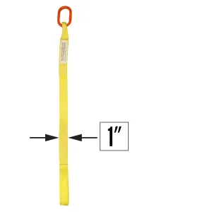 1"x4' (1 ply) Single Leg Nylon Sling w/ Master Link & Sewn Loop