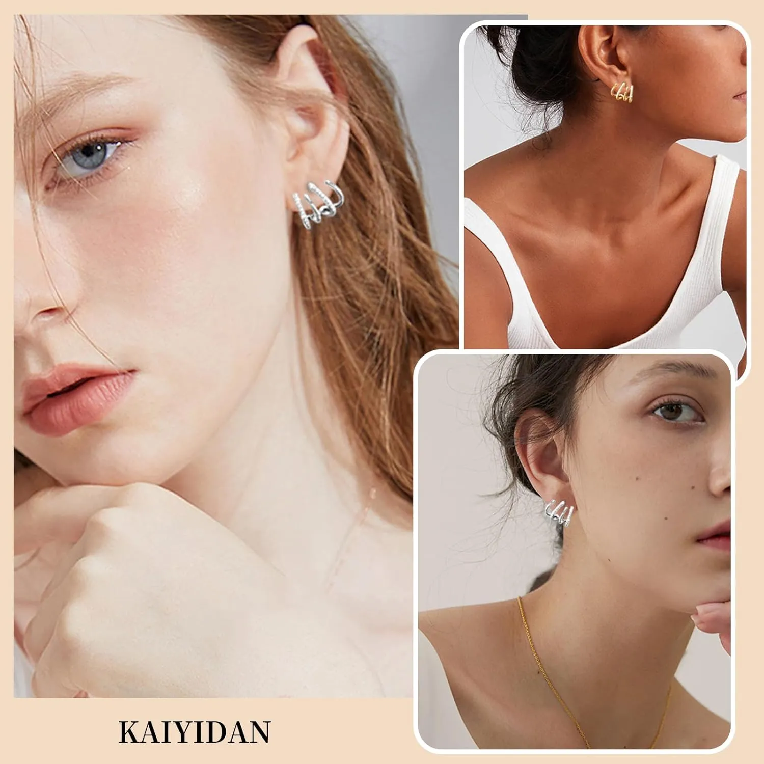 2 Pairs Gold/Silver Hoop Earrings For Women Men Set Trendy,18K Gold Plated Big/Large/Small/thin/Thick/ Chunky Zircon Huggie Hoop Earings,Western Turquoise Gemstone Dangle Hoops,Oval Twisted Statement CZ Geometric Drop Hoops,Fashion Jewelry Gift.