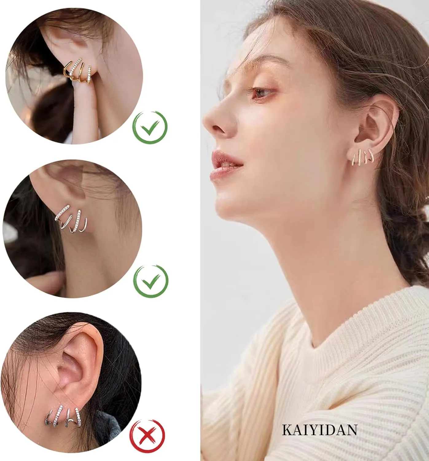 2 Pairs Gold/Silver Hoop Earrings For Women Men Set Trendy,18K Gold Plated Big/Large/Small/thin/Thick/ Chunky Zircon Huggie Hoop Earings,Western Turquoise Gemstone Dangle Hoops,Oval Twisted Statement CZ Geometric Drop Hoops,Fashion Jewelry Gift.