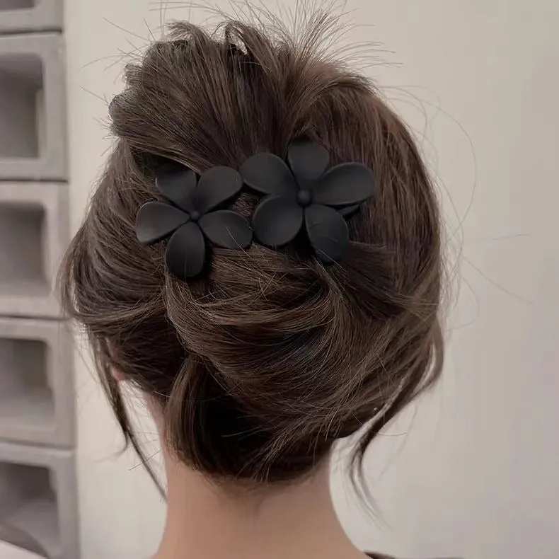 2Pcs Double Flowers Clips Pack