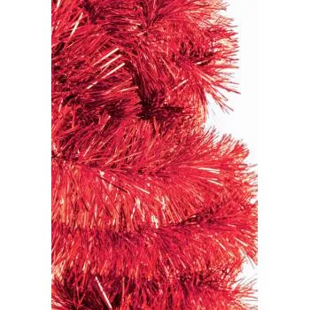 9' Red Metallic Tinsel Garland