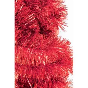 9' Red Metallic Tinsel Garland