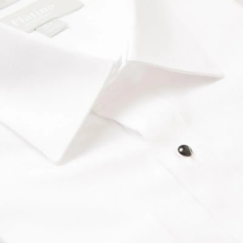 Adam Baker Men's Tuxedo Shirt | French Cuff Laydown Collar Cotton Formal Slim Fit Dress Shirt for Prom Party Wedding