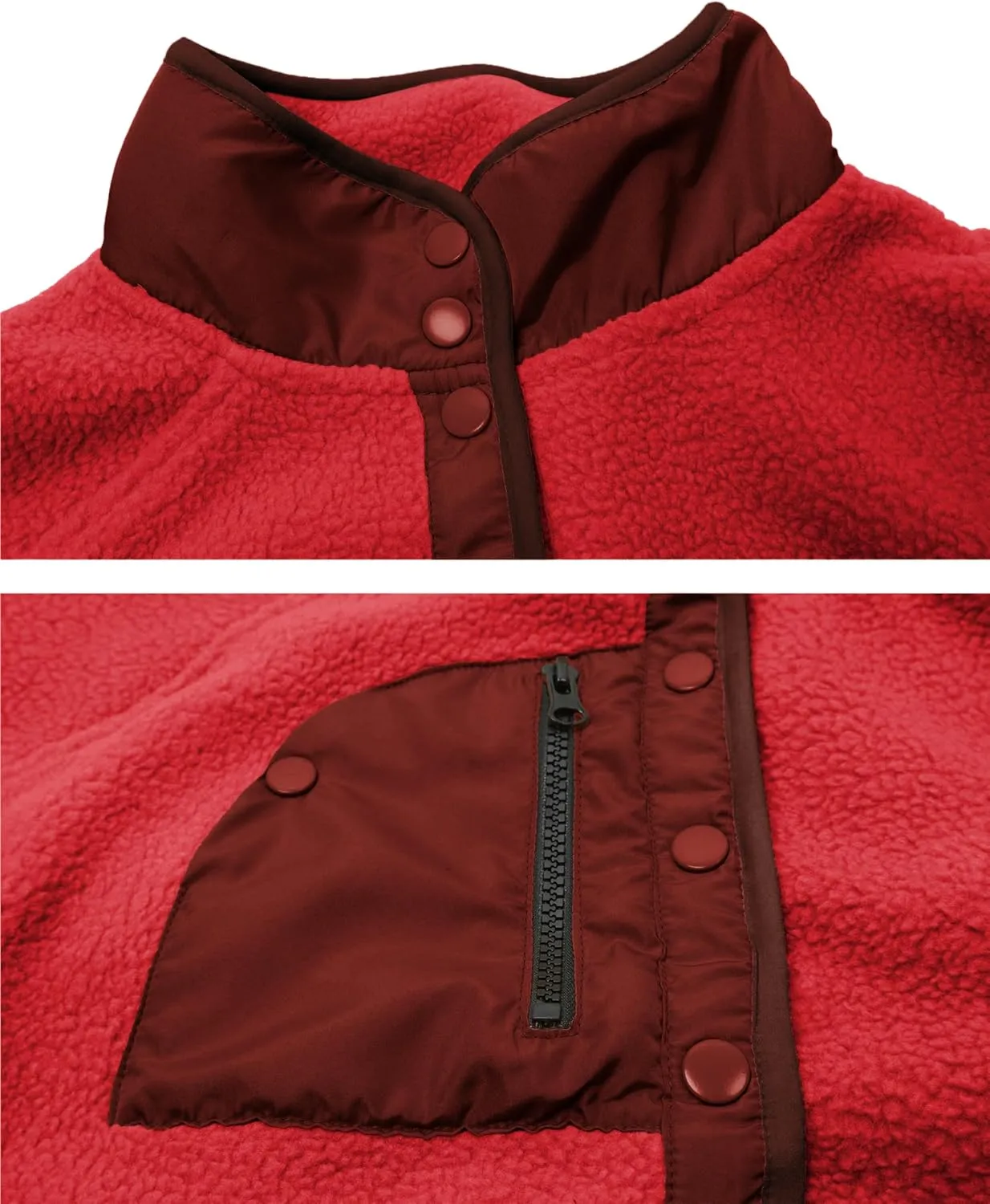 AMEBELLE Womens Lightweight Fleece Pullover Jacket Cropped Fall Winter Fuzzy Sherpa Jacket Sweatshirt Coat with Pockets