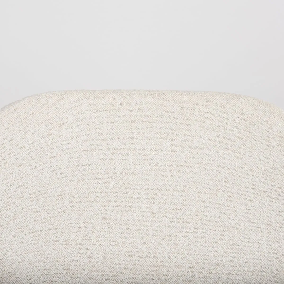 Amelia Accent Chair Cream Bouclé Fabric |  | Black Metal