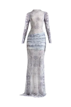 ANDREA GRAY MAXI DRESS