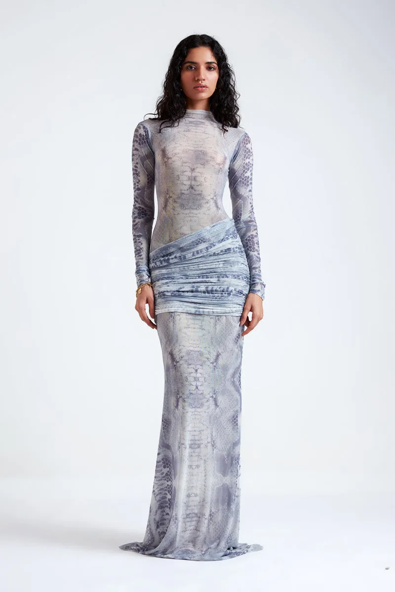 ANDREA GRAY MAXI DRESS