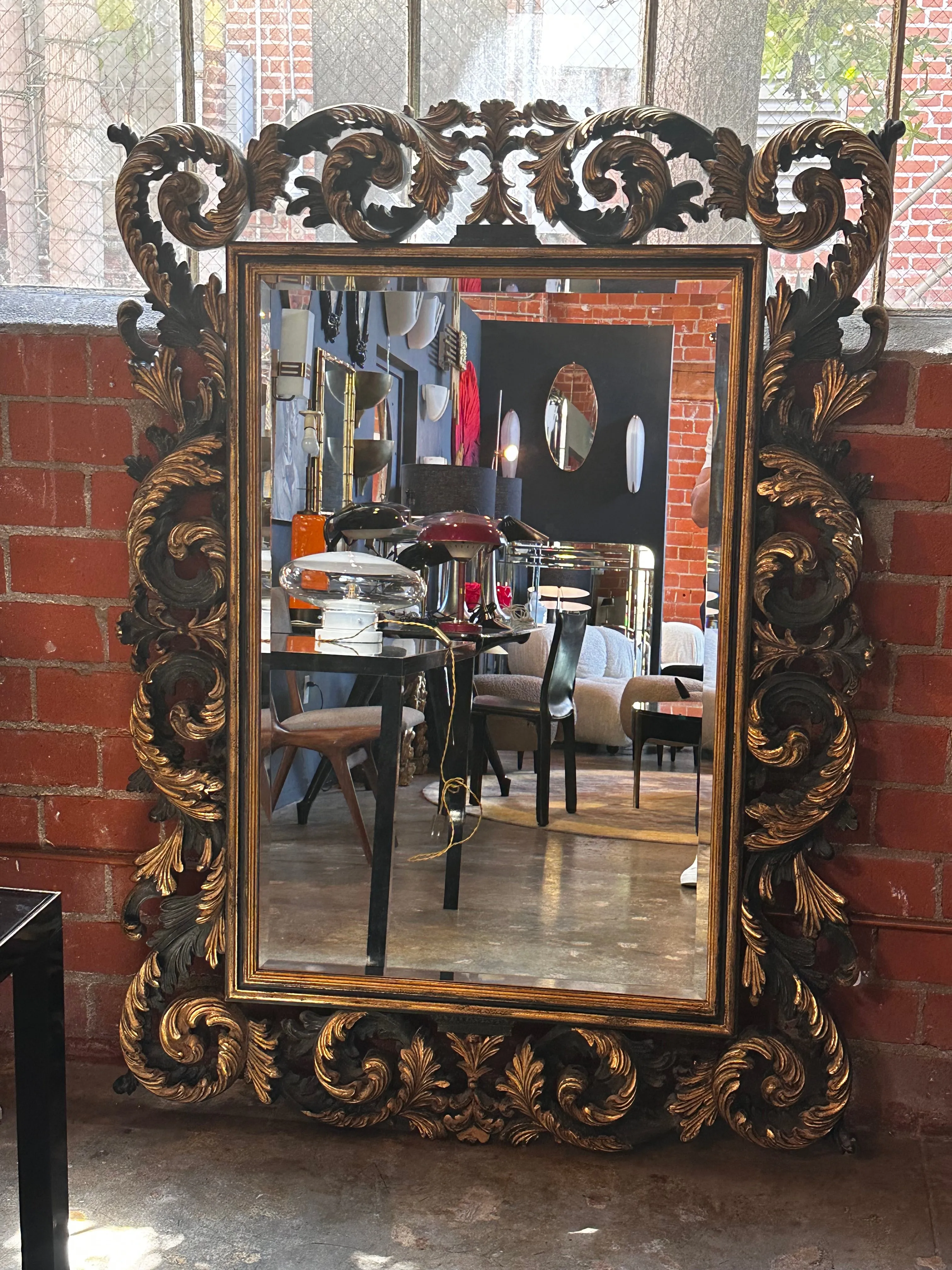 Antique Venetian Italian Mirror 1960s by Spini Firenze