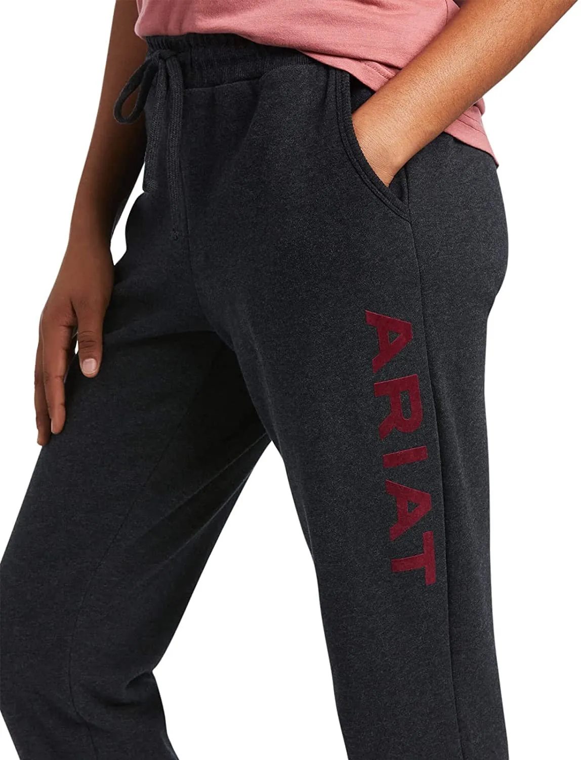 Ariat Women's REAL Diamondback Printed Sweatshirt, Heather Charcoal