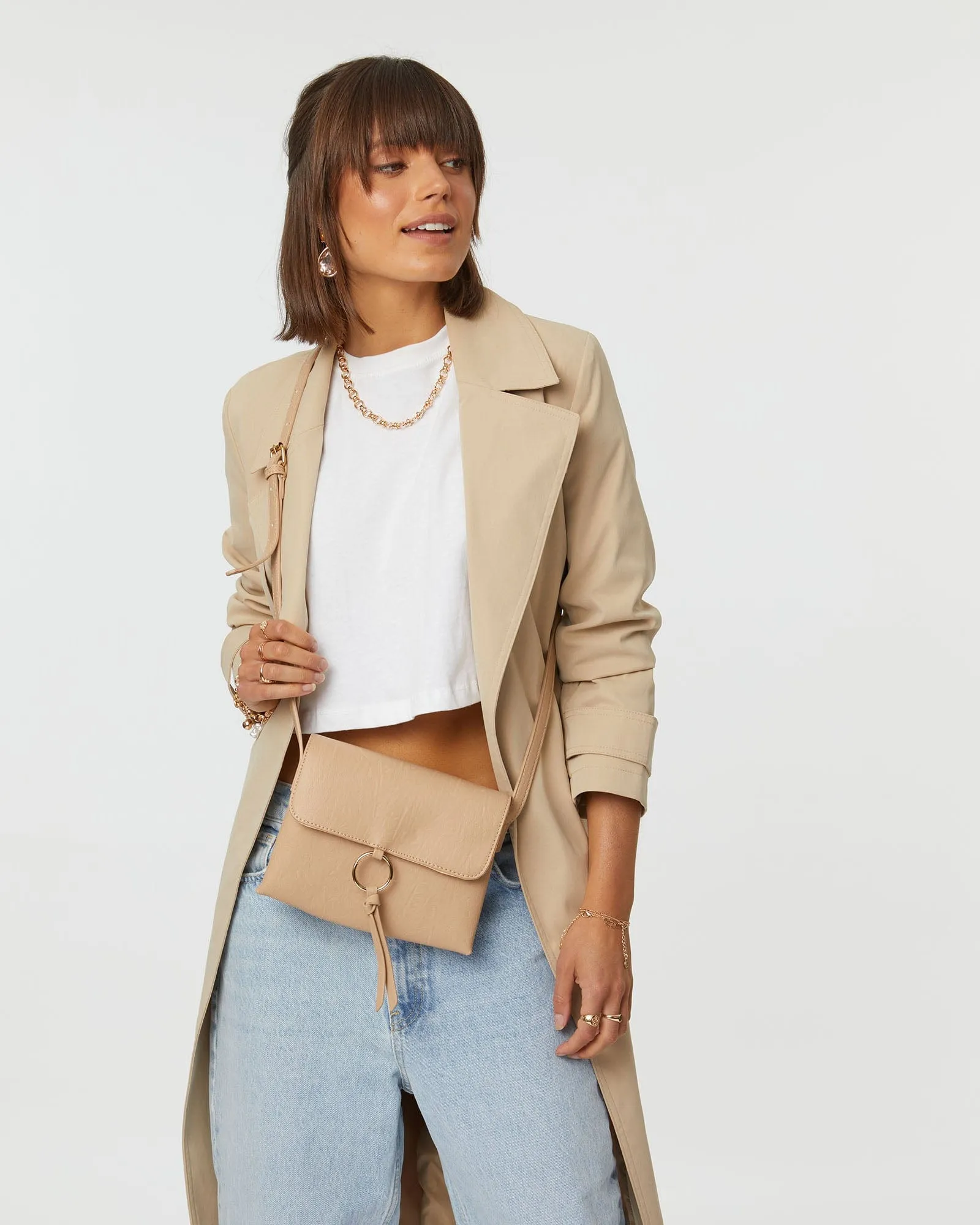 Beige Brooklyn Crossbody Bag