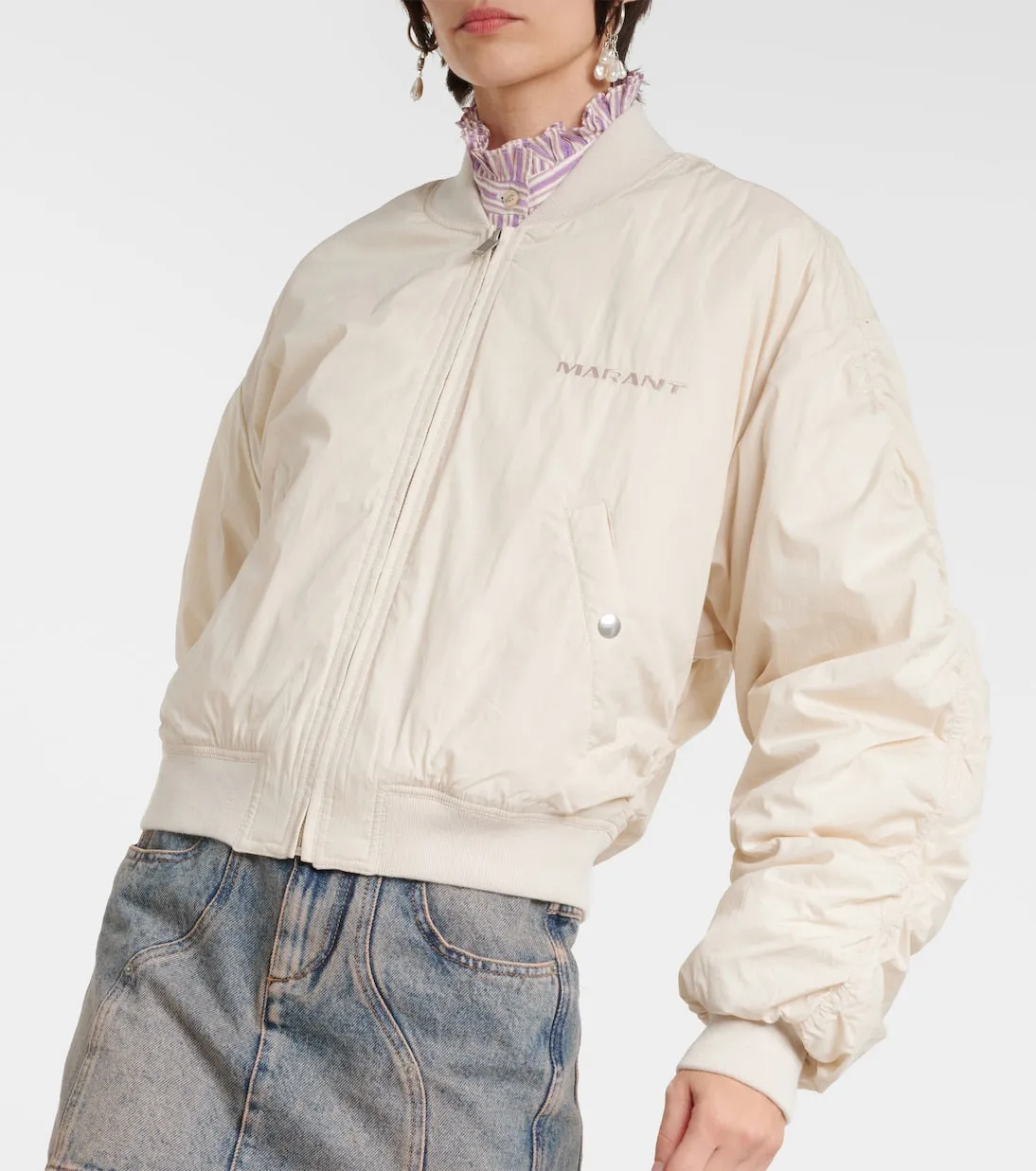 Bessimega cotton blend Marant Etoile bomber, beige