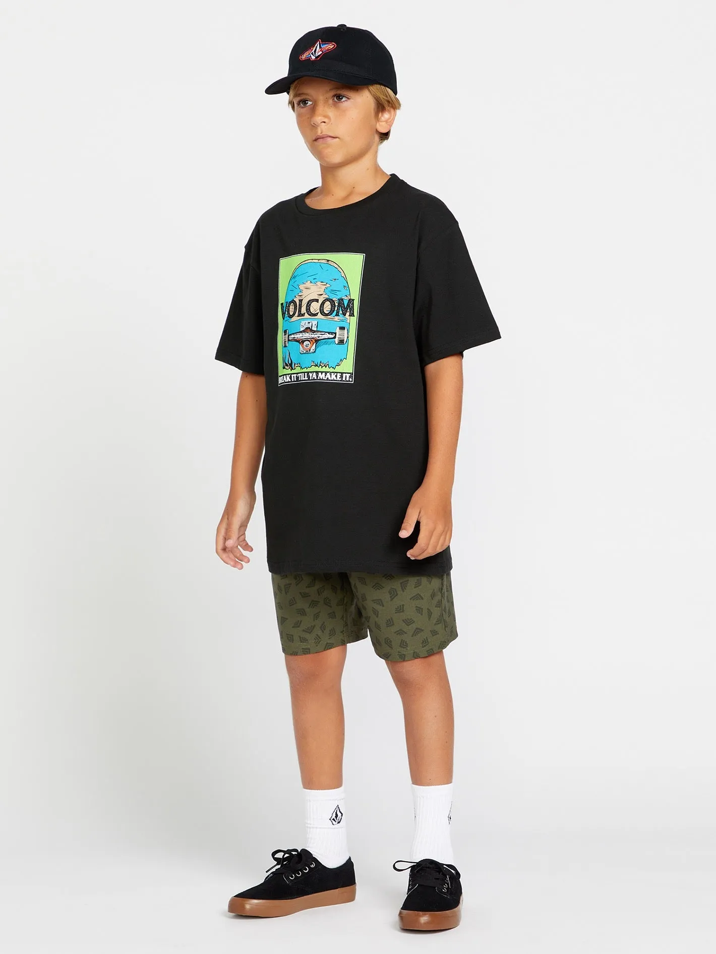 Big Boys Runoff Elastic Waist Hybrid Shorts - Squadron Green