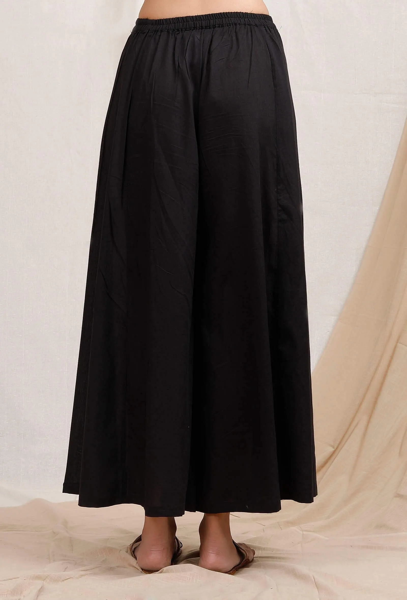 Black Cotton Palazzos