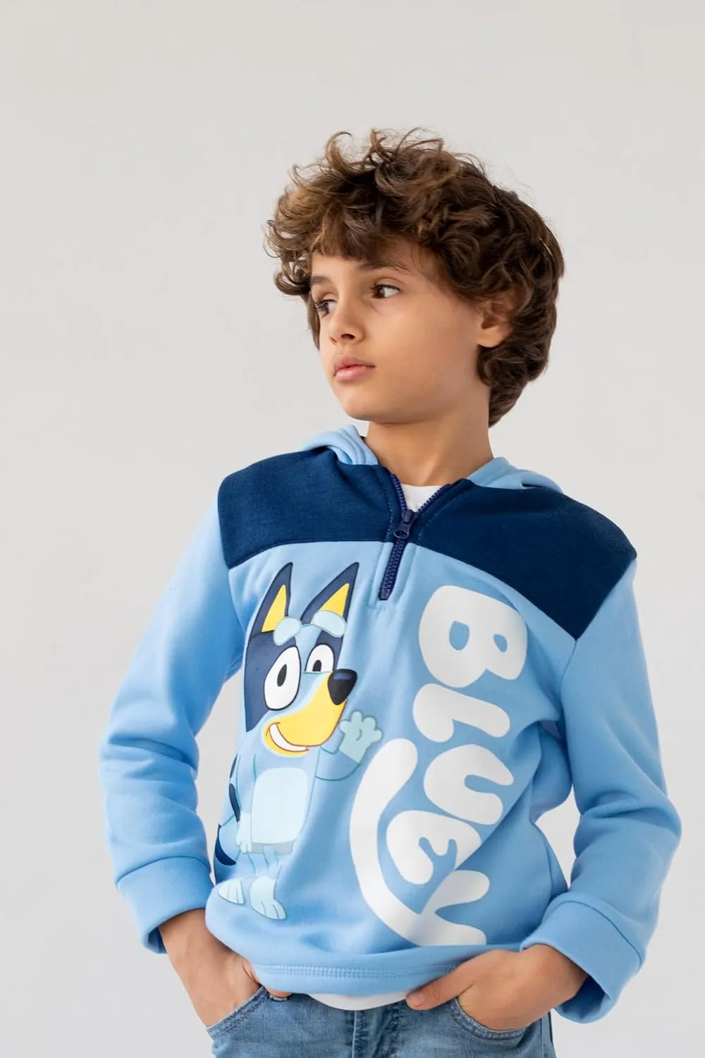 Bluey Bingo Fleece Half Zip Hoodie Toddler to Big Kid