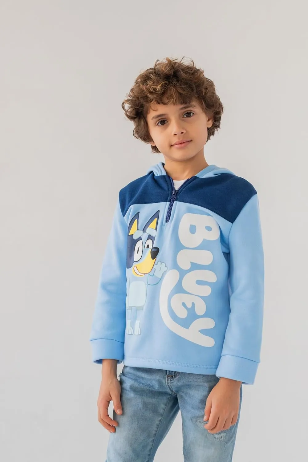 Bluey Bingo Fleece Half Zip Hoodie Toddler to Big Kid
