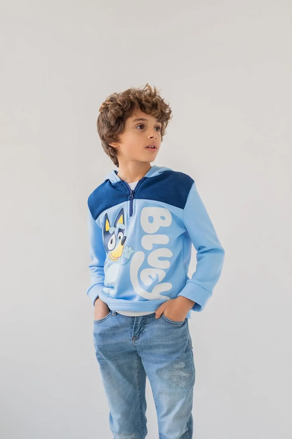 Bluey Bingo Fleece Half Zip Hoodie Toddler to Big Kid