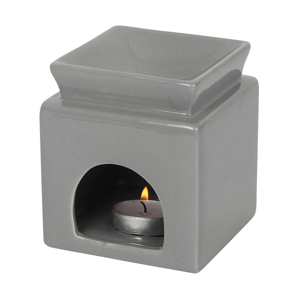 Ceramic Light Grey Wax Melt Oil Burner