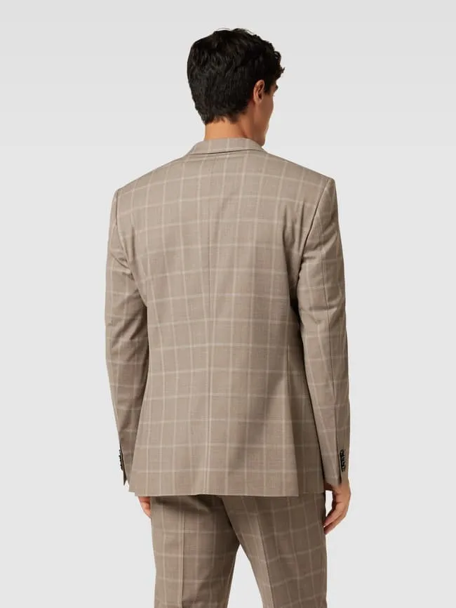 Checkered two-button jacket, Jasper model BOSS, beige