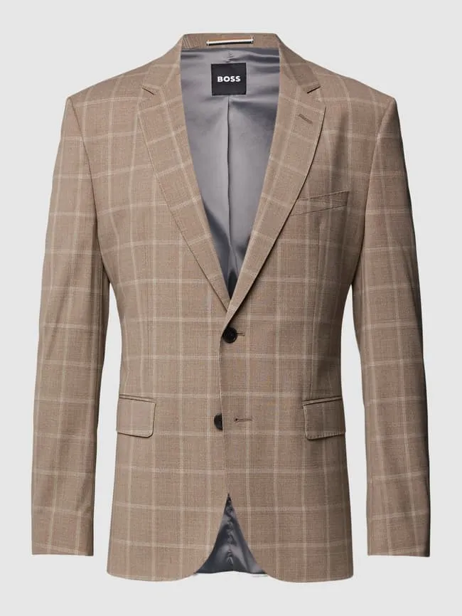 Checkered two-button jacket, Jasper model BOSS, beige