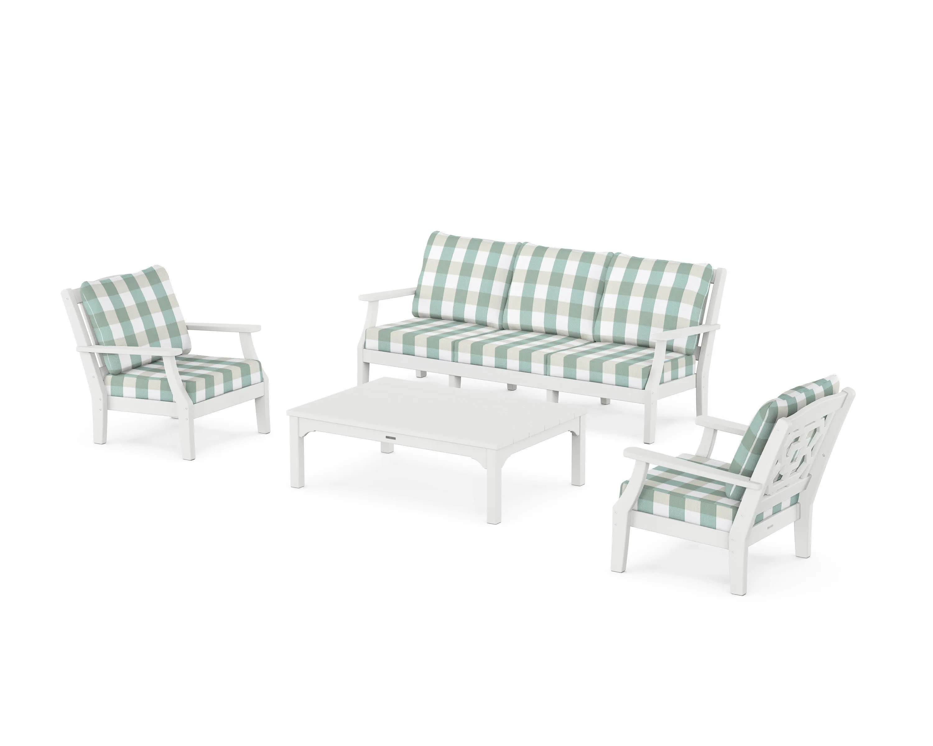 Chinoiserie 4-Piece Deep Seating Set with Sofa