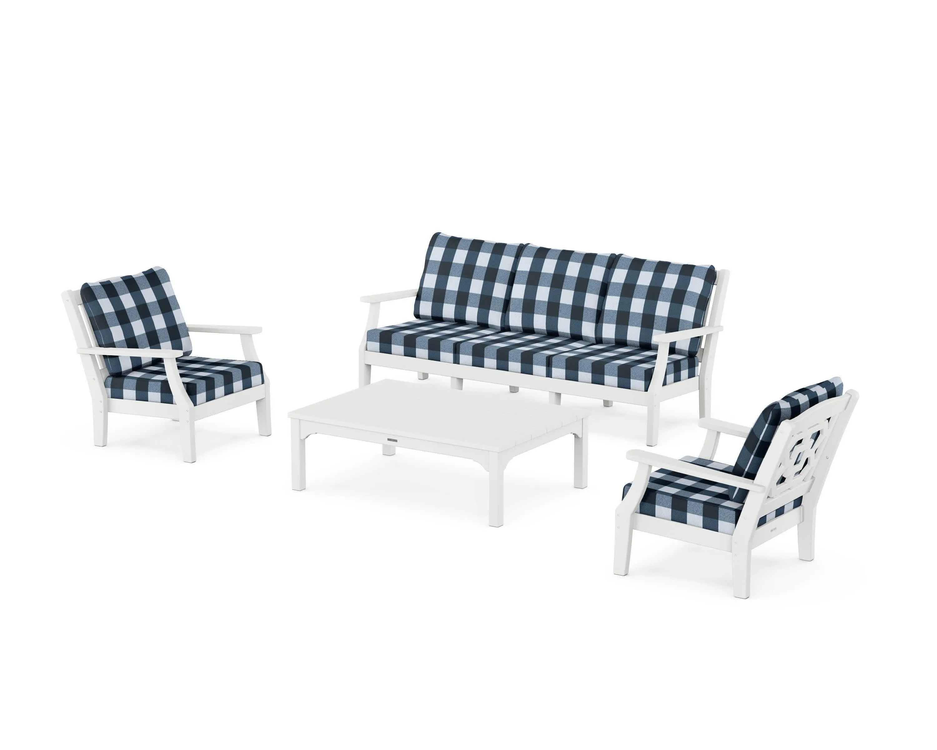 Chinoiserie 4-Piece Deep Seating Set with Sofa