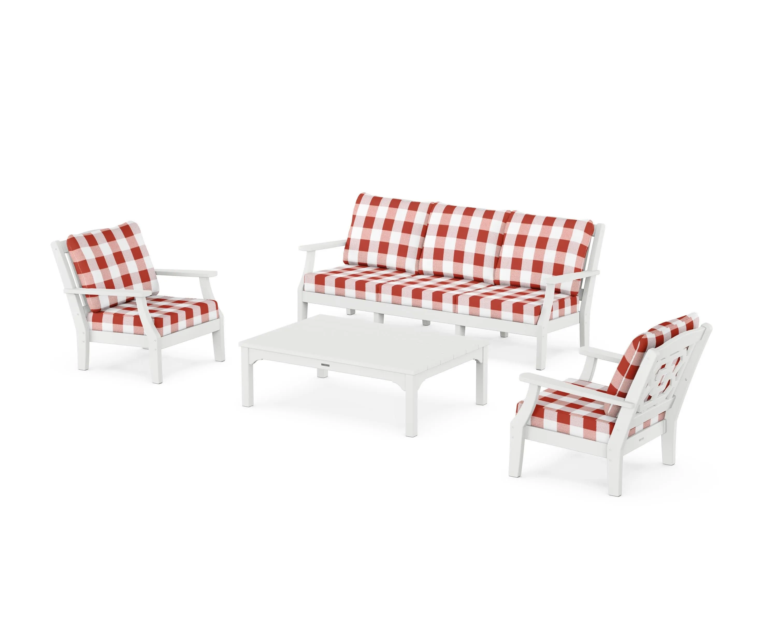 Chinoiserie 4-Piece Deep Seating Set with Sofa