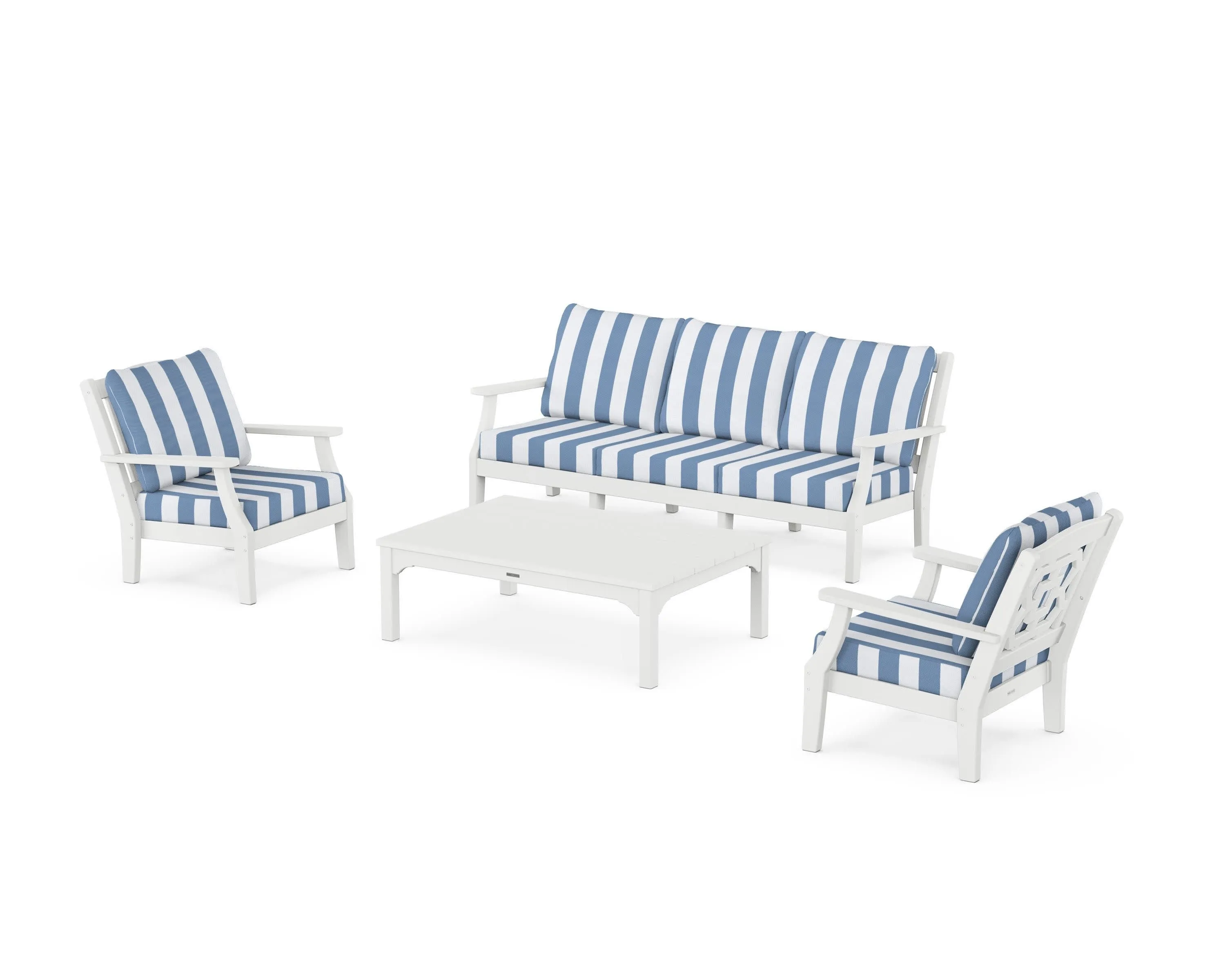 Chinoiserie 4-Piece Deep Seating Set with Sofa