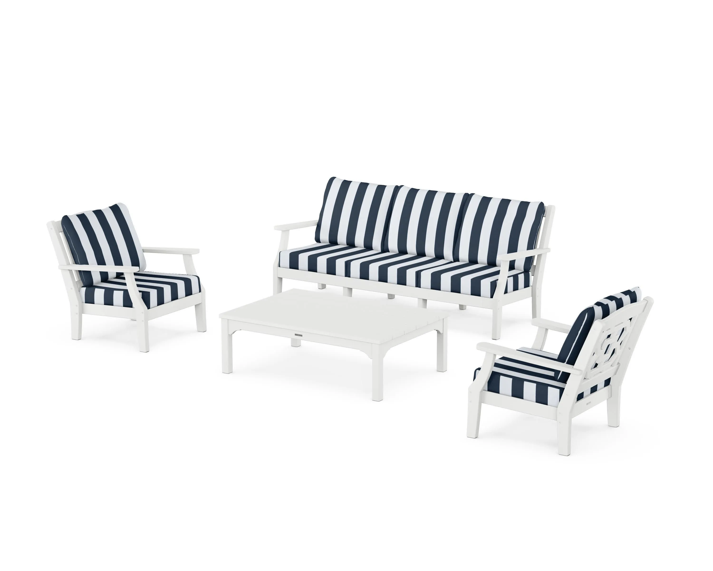 Chinoiserie 4-Piece Deep Seating Set with Sofa