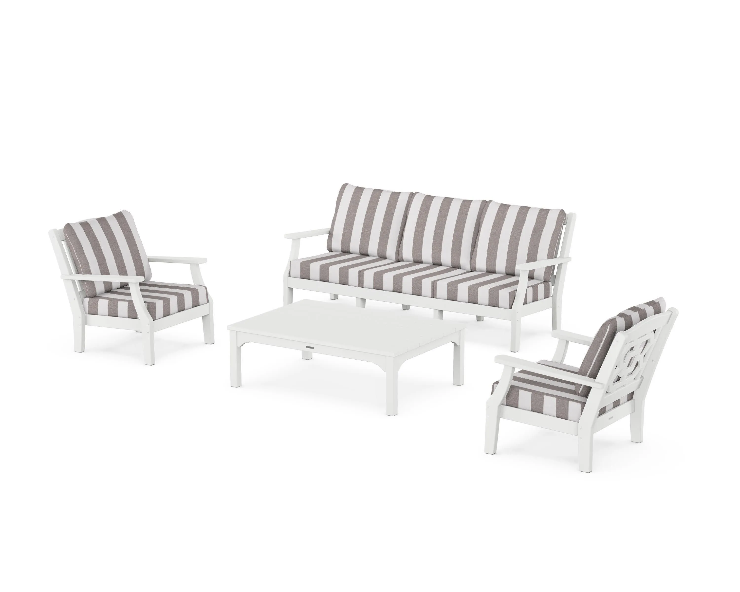 Chinoiserie 4-Piece Deep Seating Set with Sofa