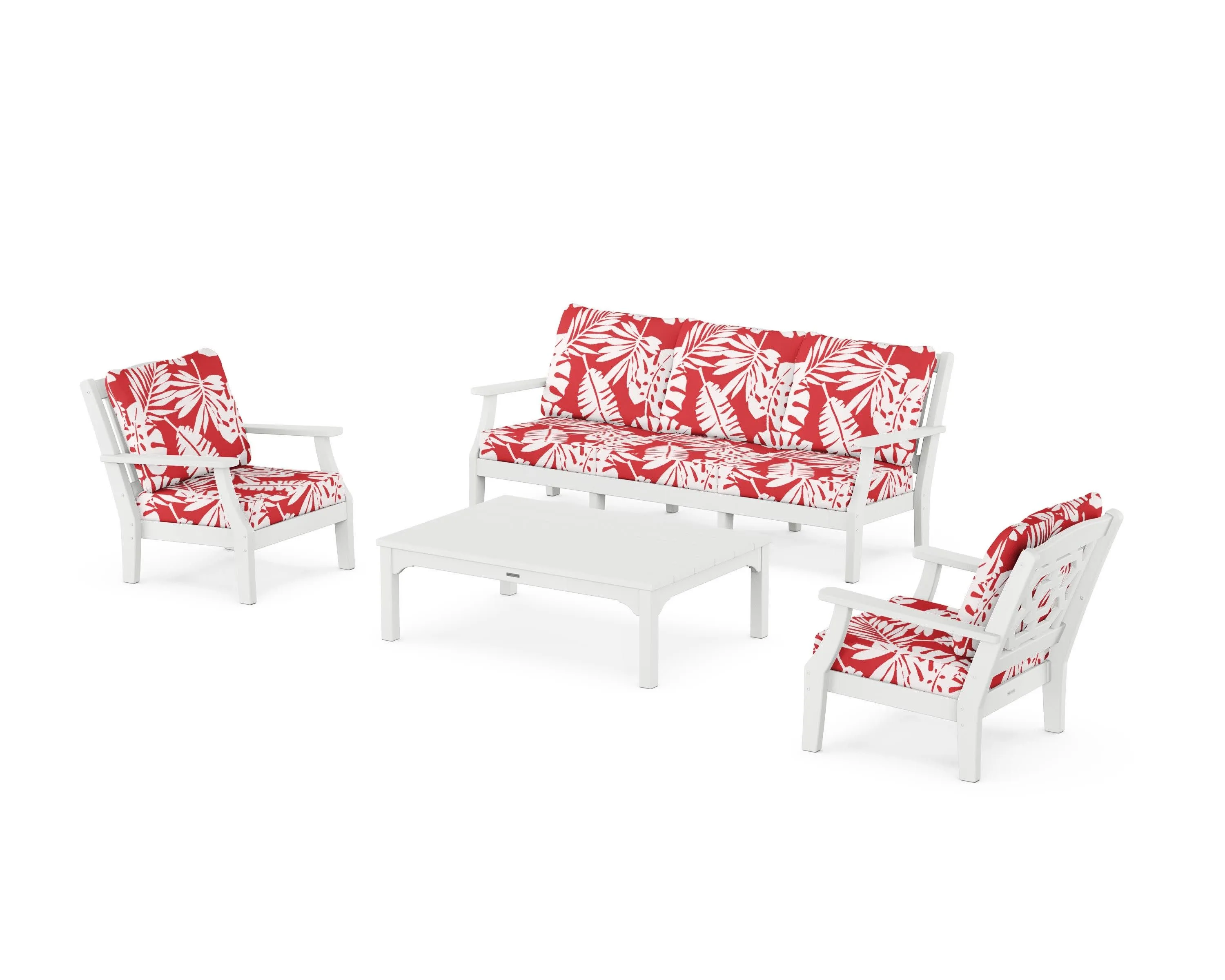 Chinoiserie 4-Piece Deep Seating Set with Sofa