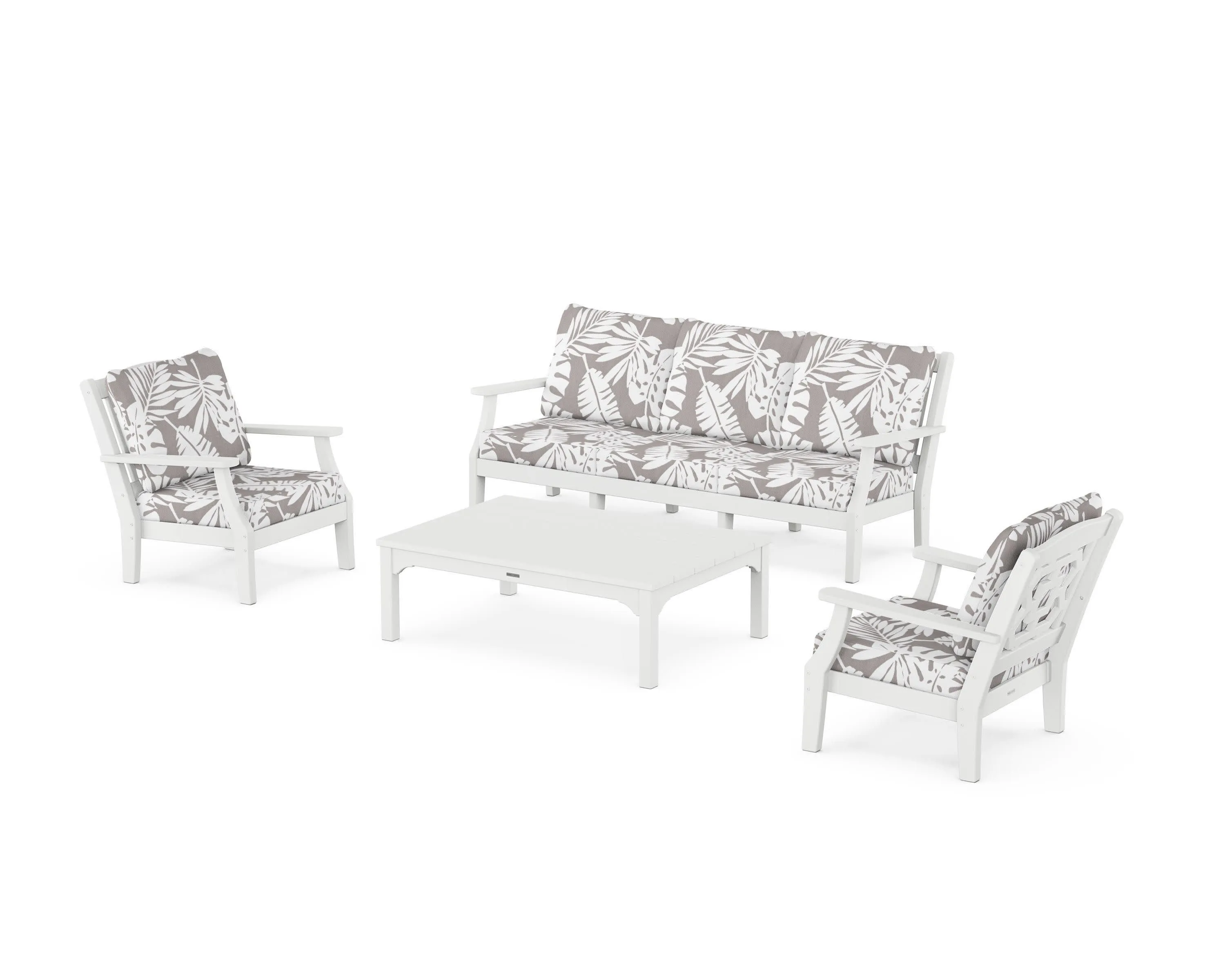 Chinoiserie 4-Piece Deep Seating Set with Sofa