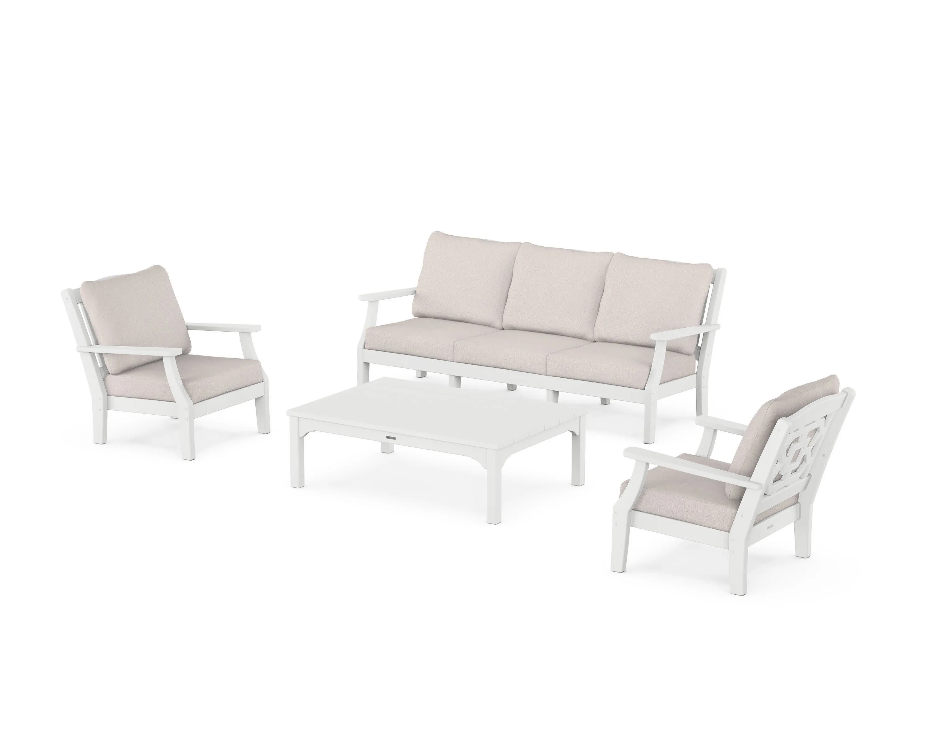 Chinoiserie 4-Piece Deep Seating Set with Sofa
