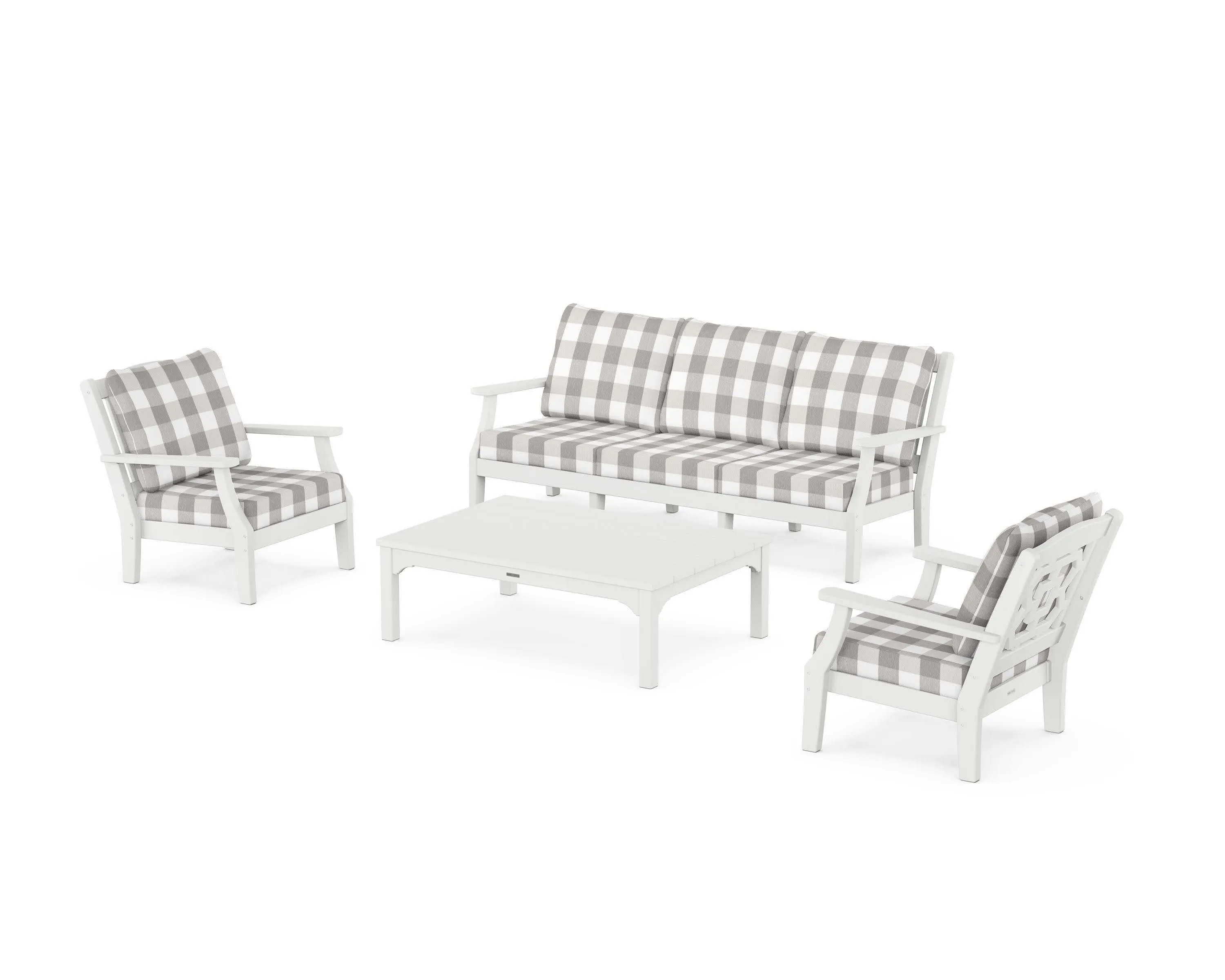 Chinoiserie 4-Piece Deep Seating Set with Sofa