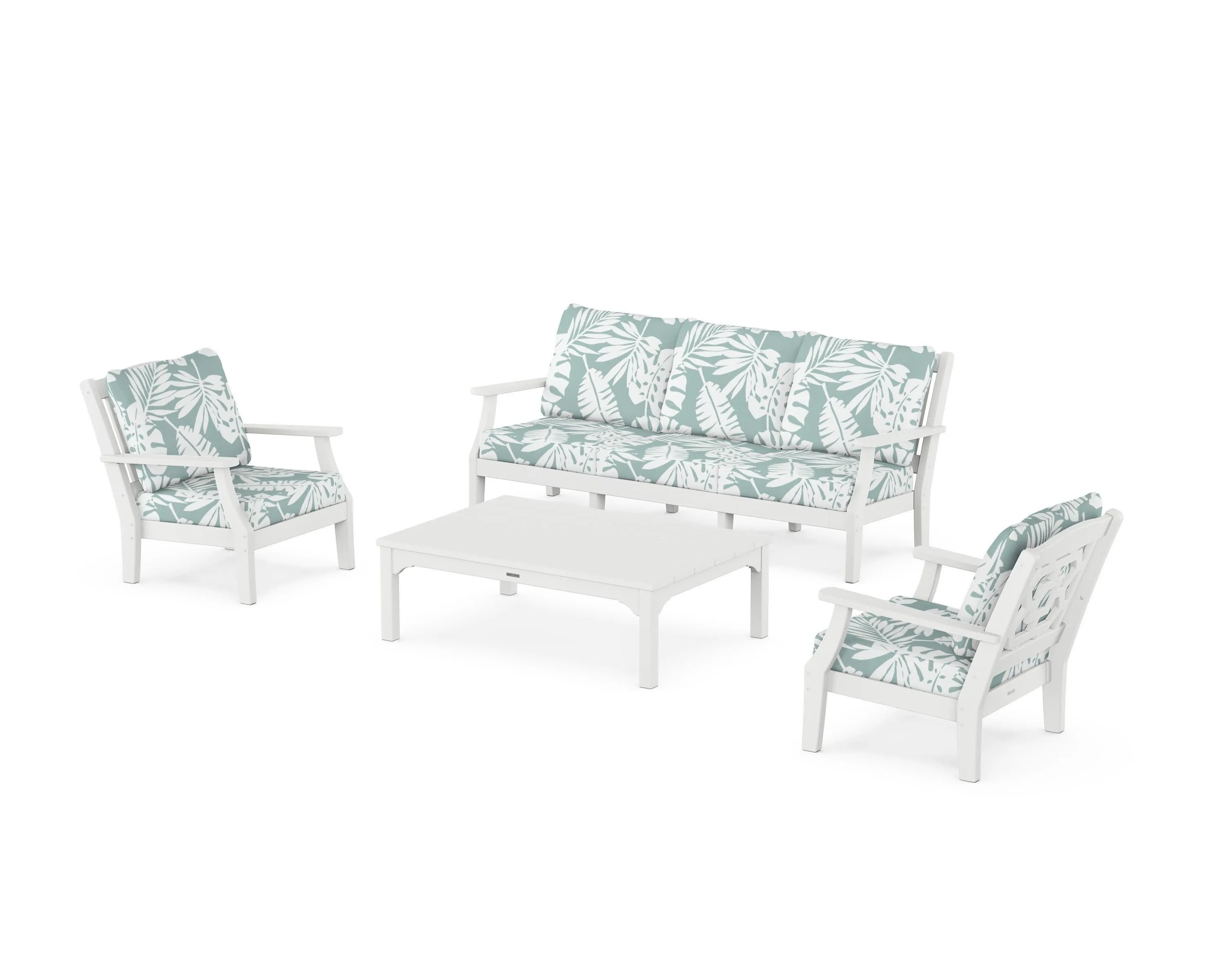 Chinoiserie 4-Piece Deep Seating Set with Sofa