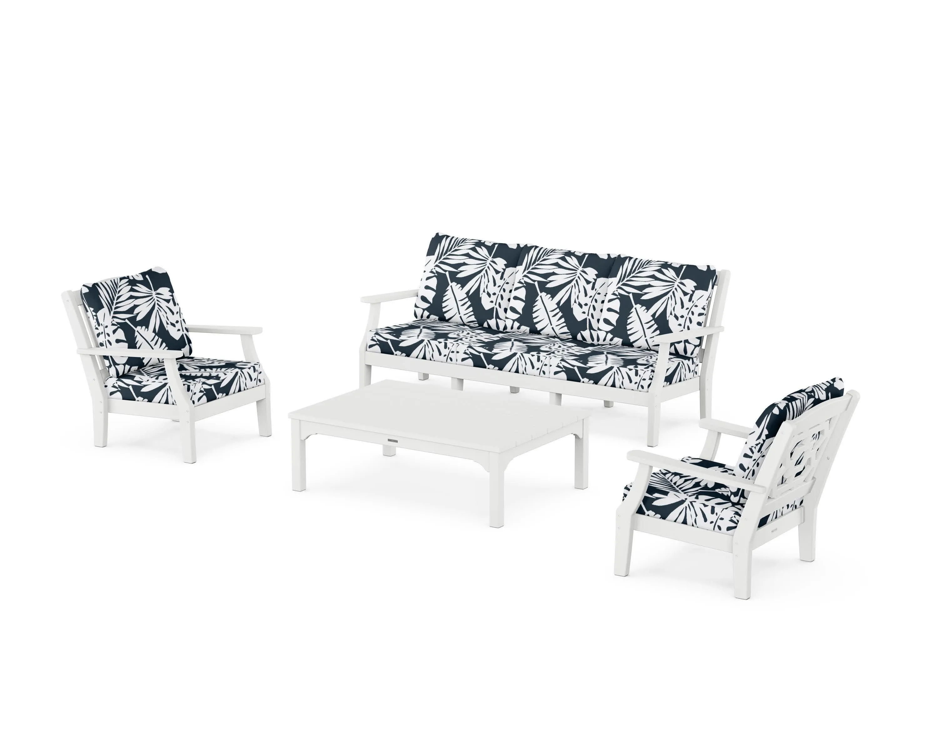 Chinoiserie 4-Piece Deep Seating Set with Sofa