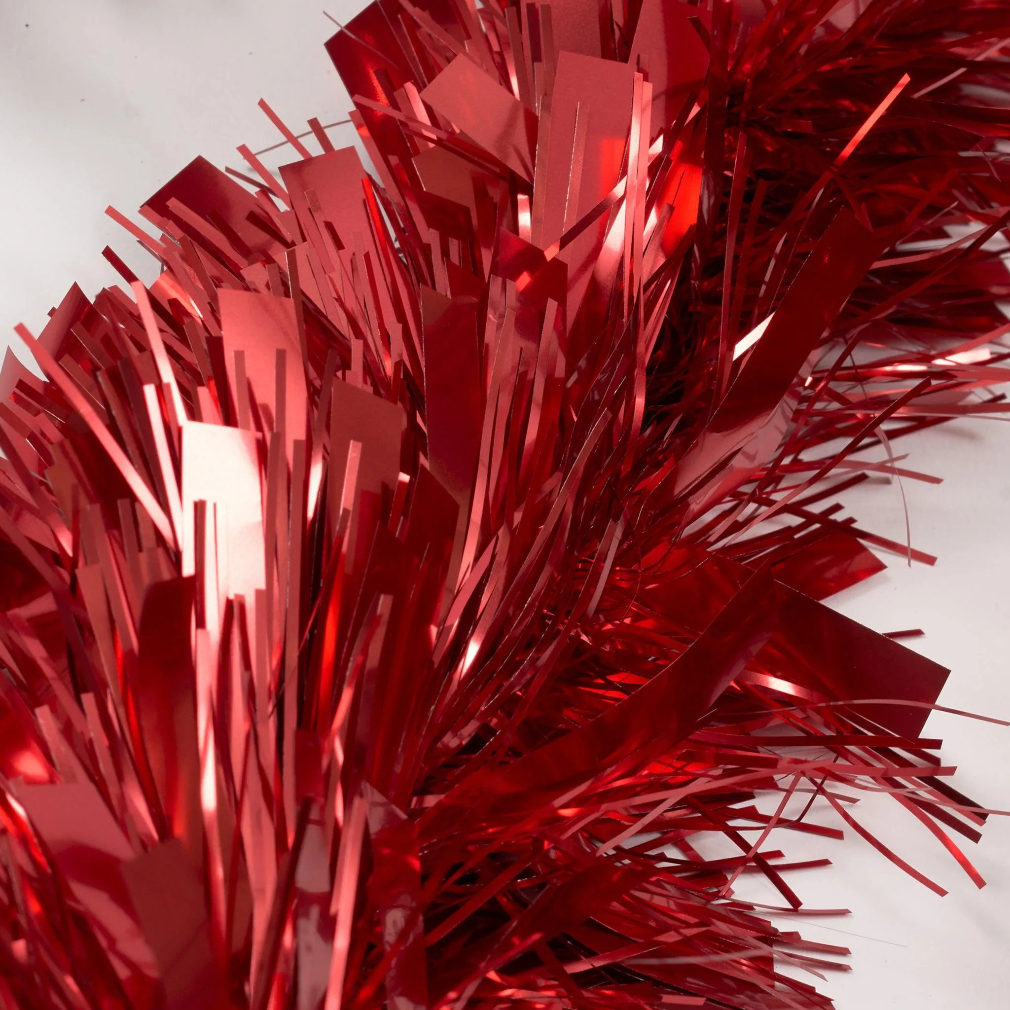 Christmas Red Tinsel Thick - 2M (Single or Pack of 5)