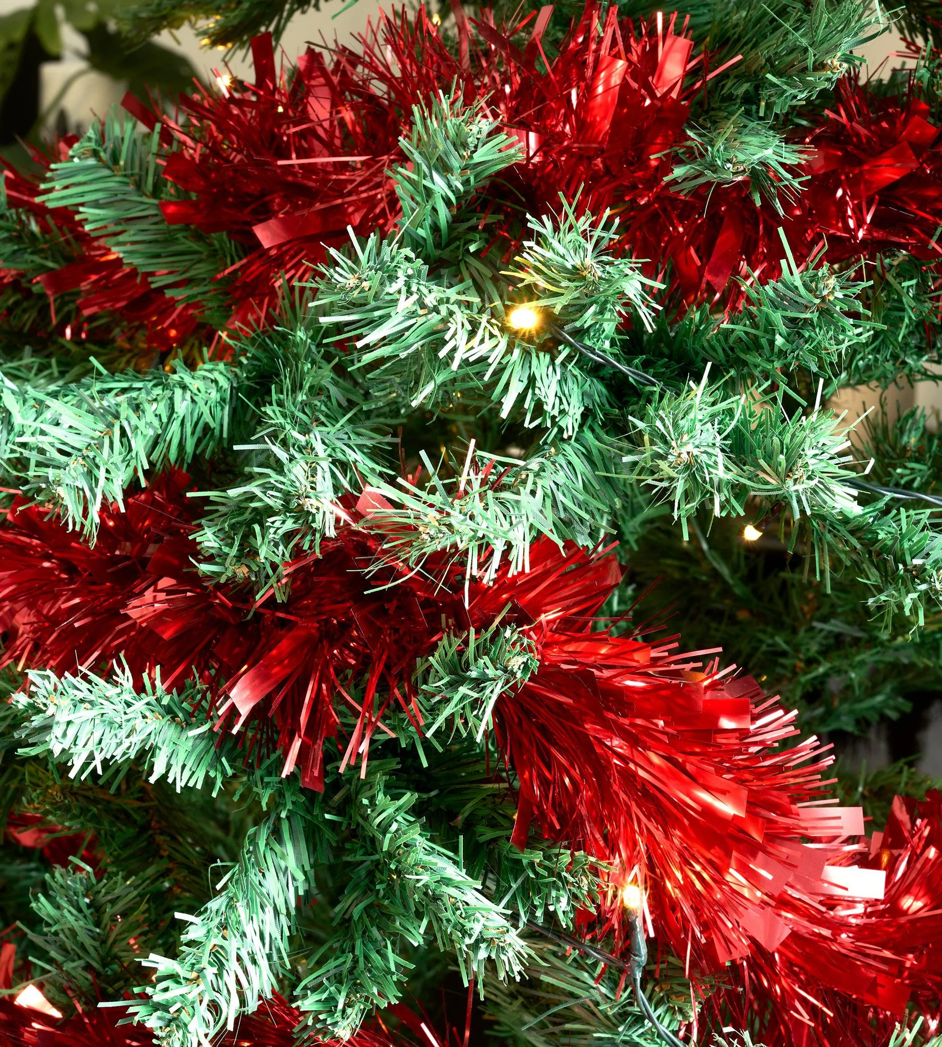 Christmas Red Tinsel Thick - 2M (Single or Pack of 5)