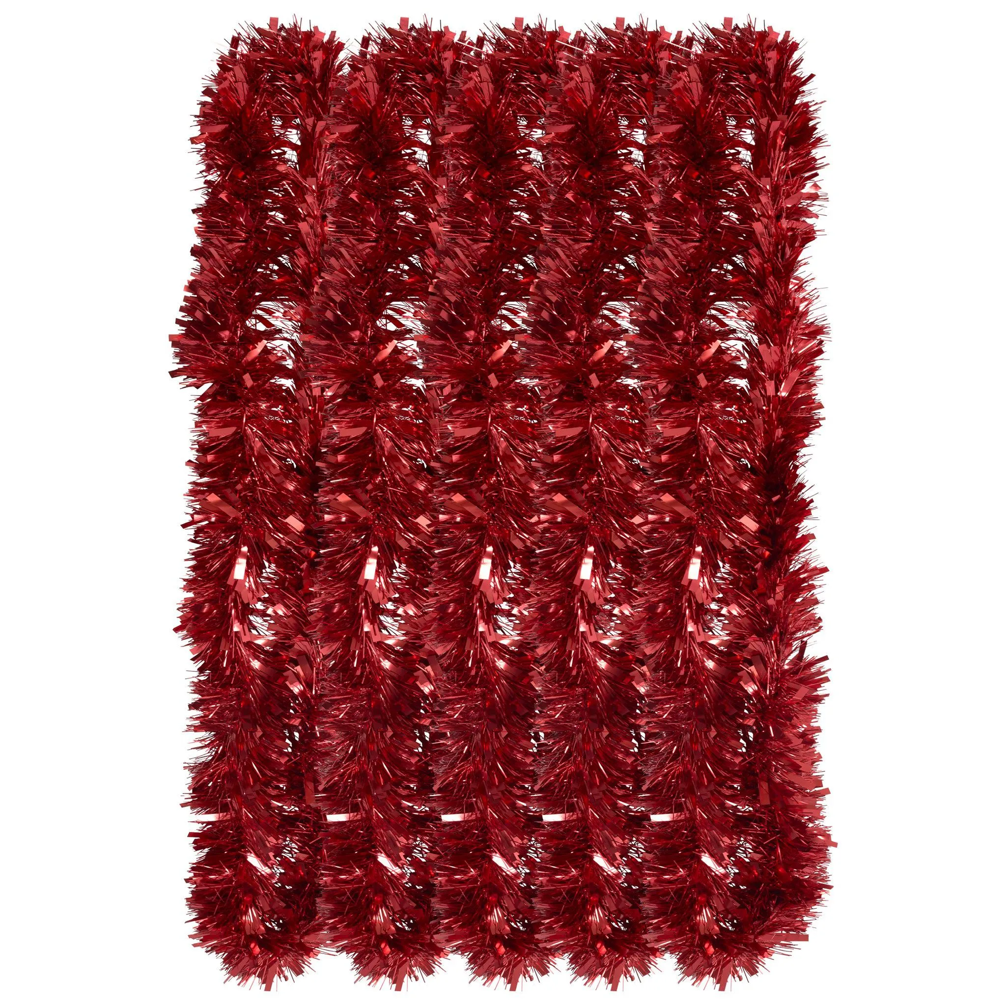 Christmas Red Tinsel Thick - 2M (Single or Pack of 5)