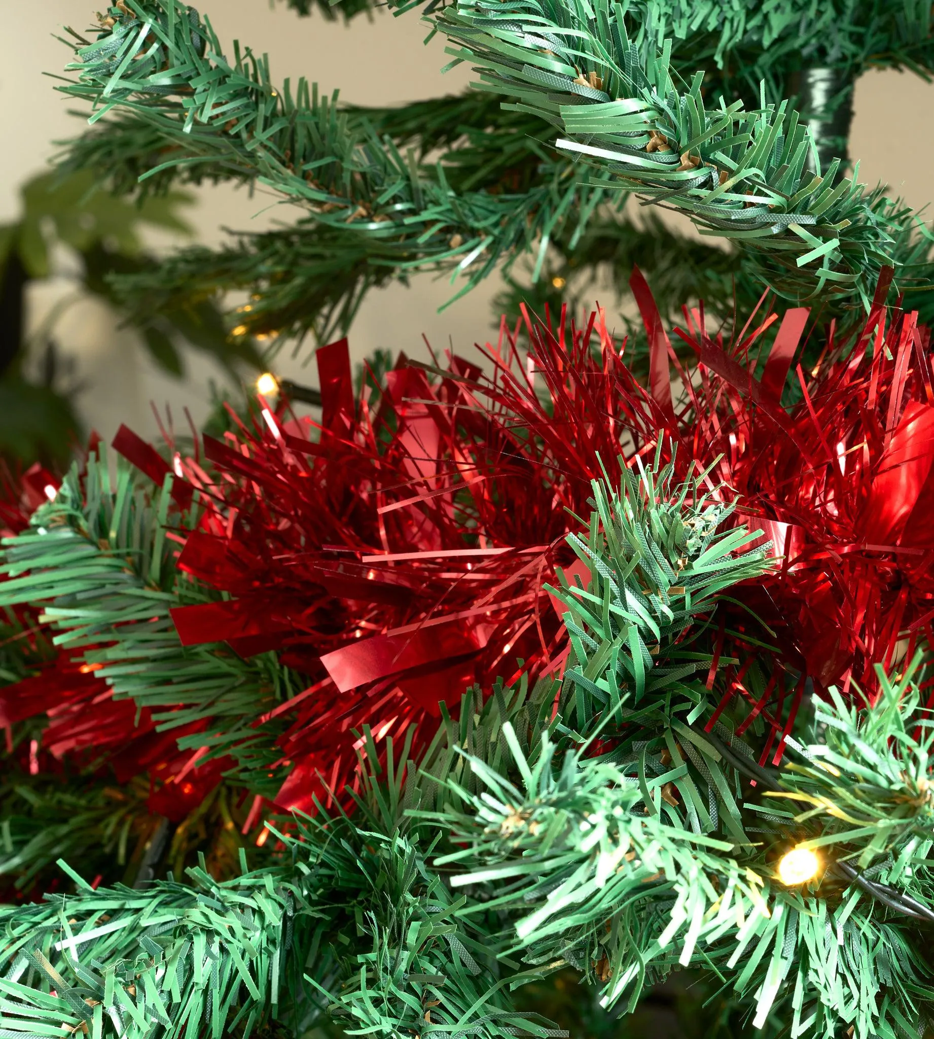 Christmas Red Tinsel Thick - 2M (Single or Pack of 5)