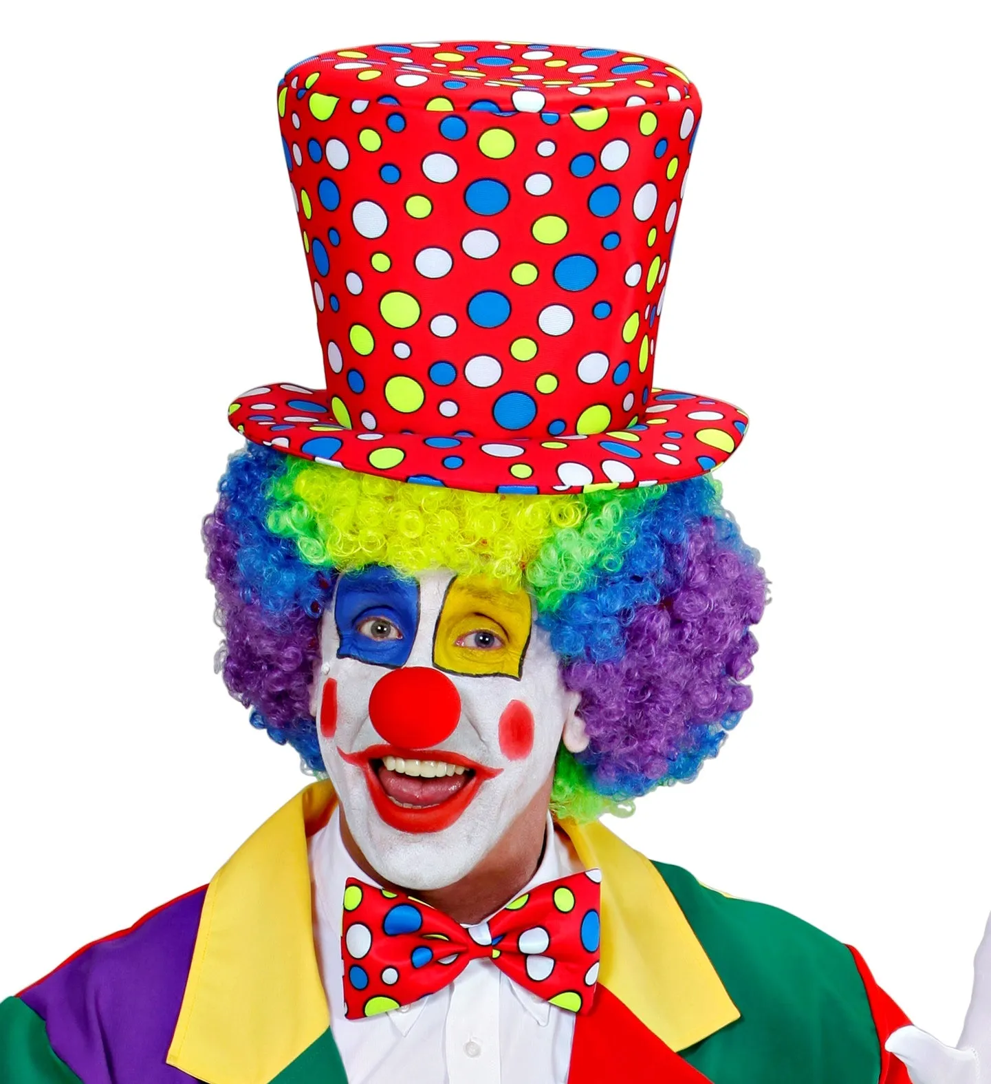 Clown Top Hat and Bowtie Red
