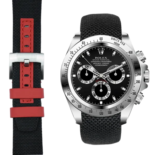 Curved End Nylon Strap for Rolex Daytona with Tang Buckle