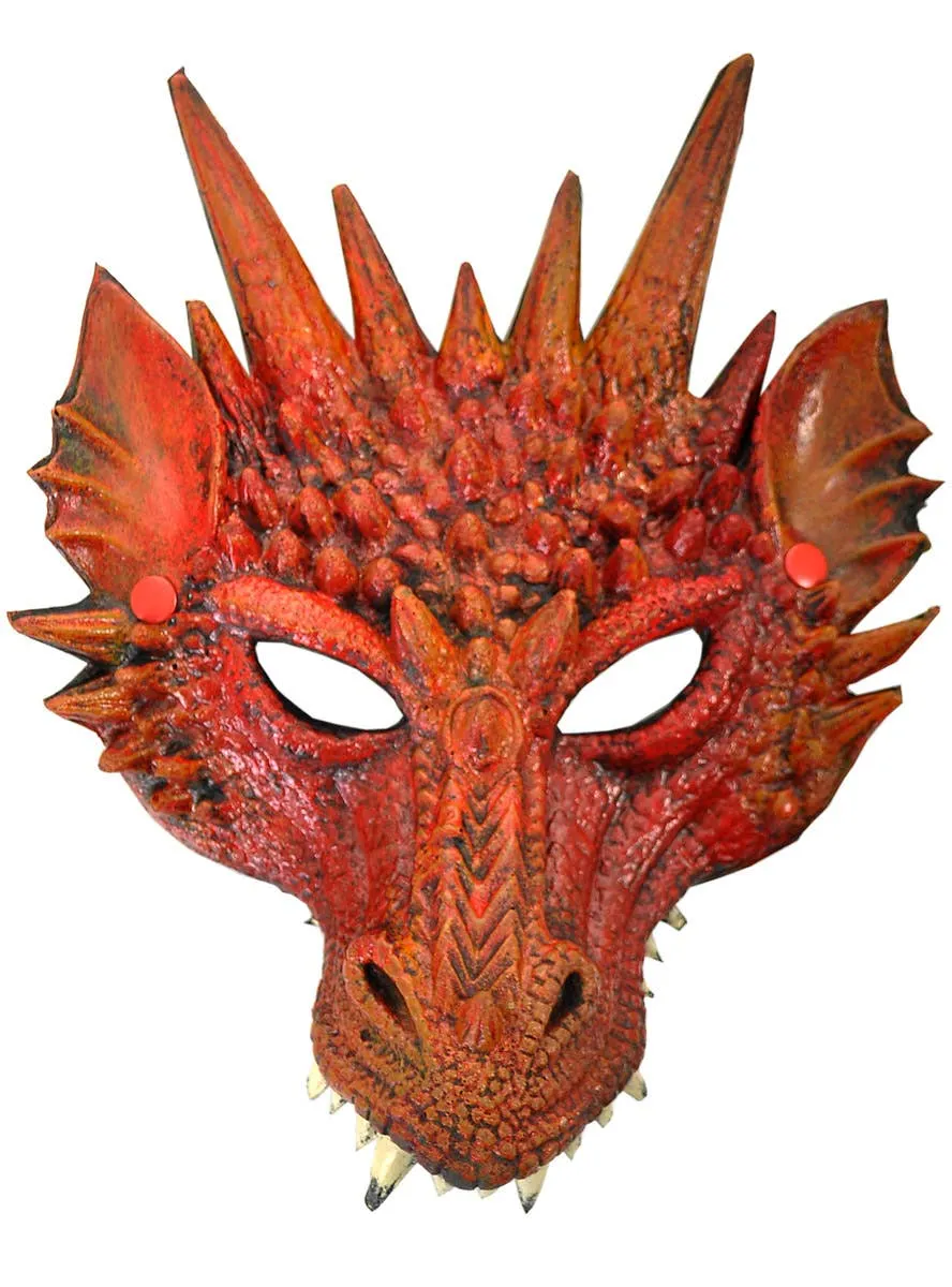 Deluxe Red Dragon Wings Mask and Tail Kit