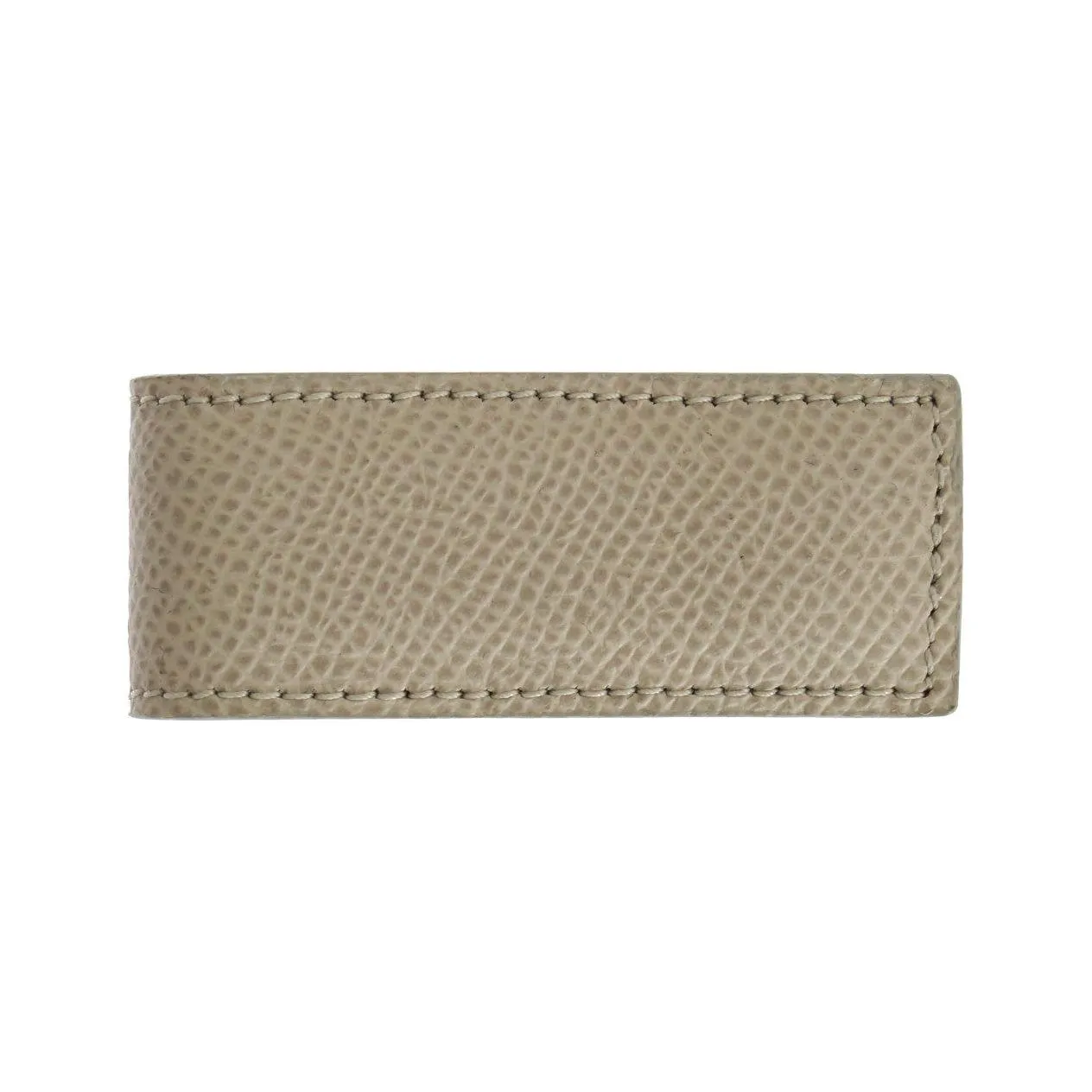 Dolce & Gabbana Elegant Beige Leather Money Clip