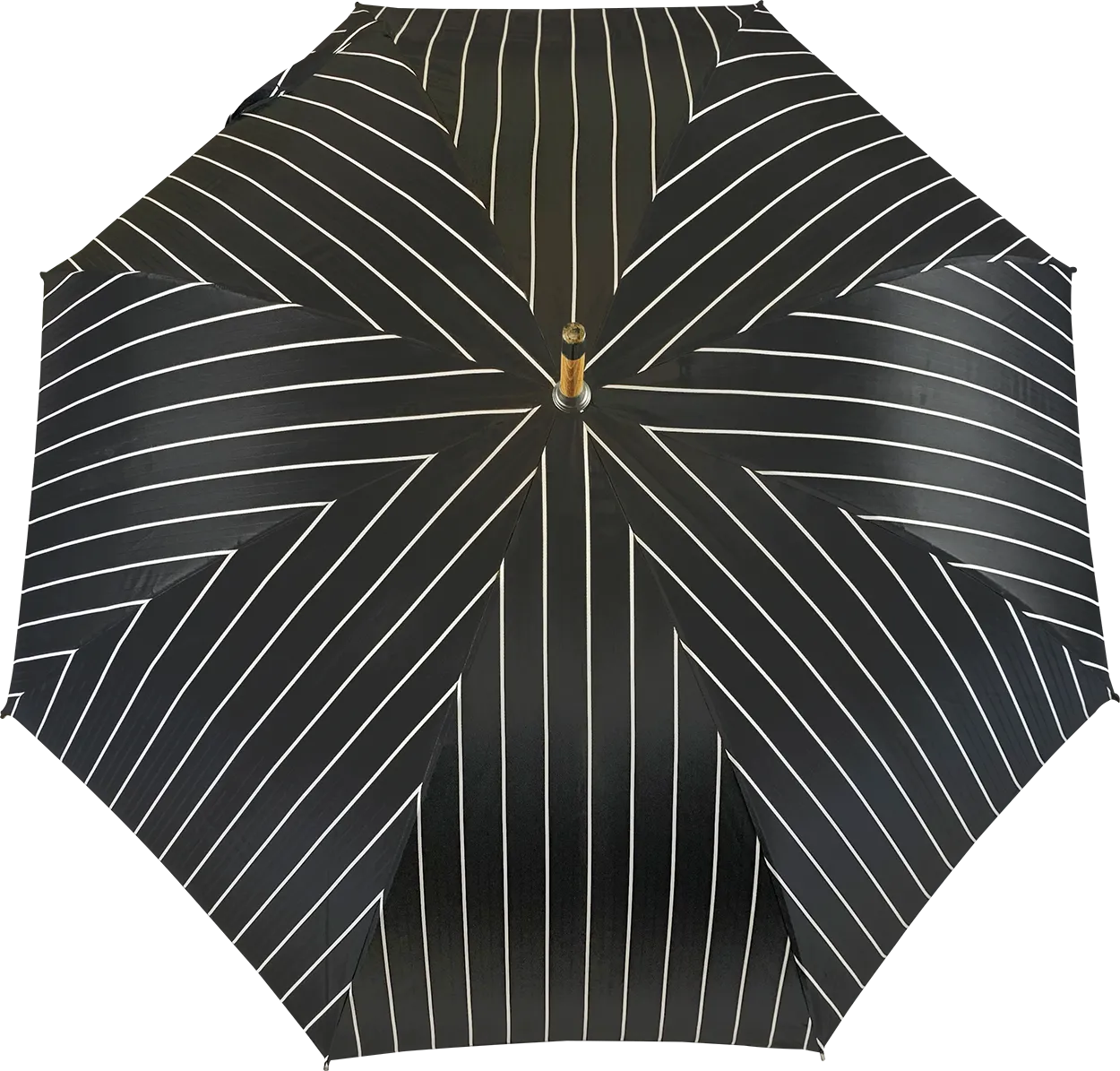 Double Cloth Men's Umbrella - Grey and blu Striped Design