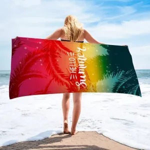 Elegant comfortable breathable beach towel female silk printed long skirt wrapped bikini covered sunscreen blanket