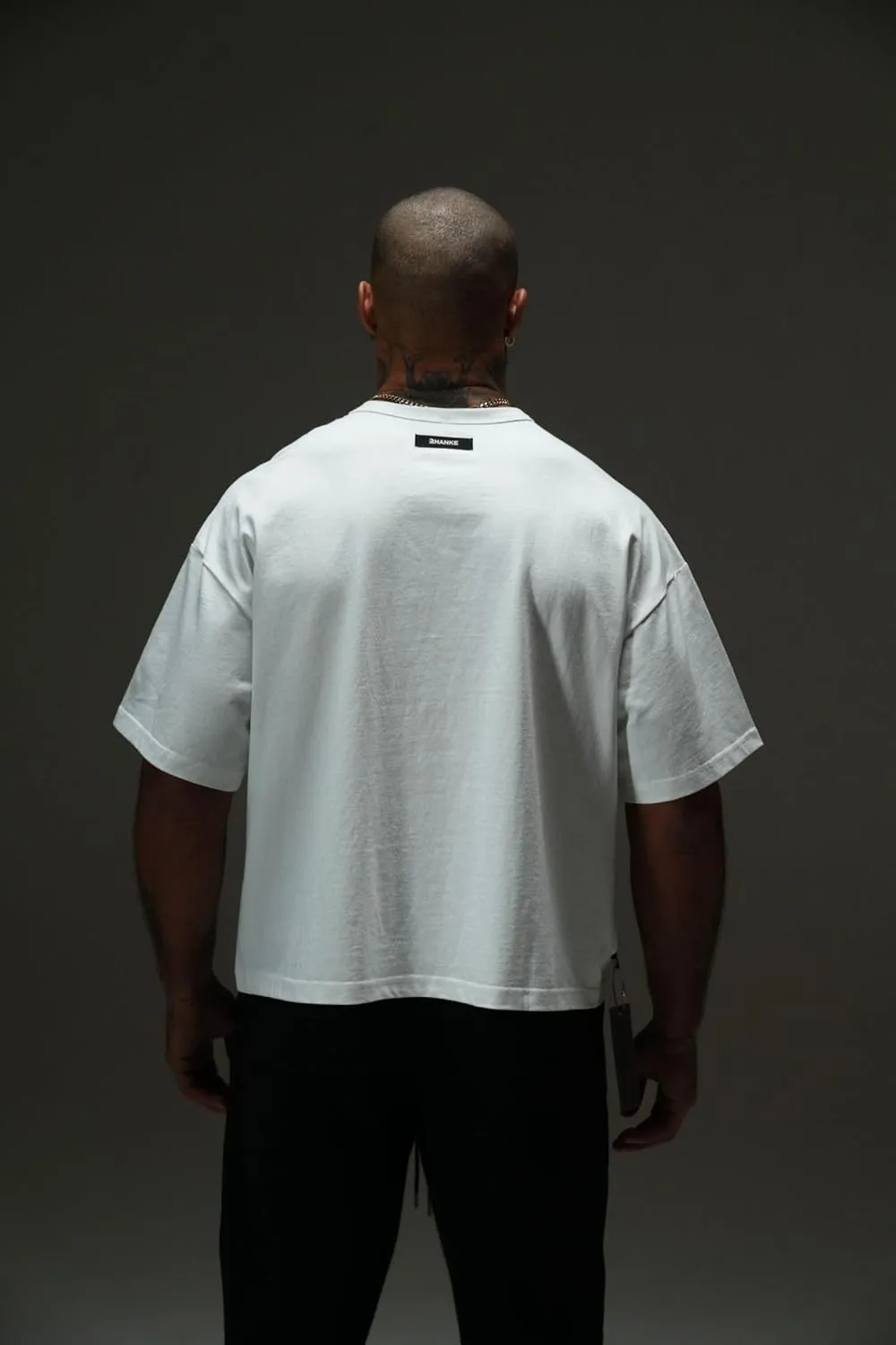 Fate Heavyweight Boxy Cropped Crewneck Tee for Men  230 GSM Drop-Shoulder Cotton
