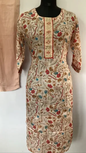 Floral Printed Muslin Pant Set