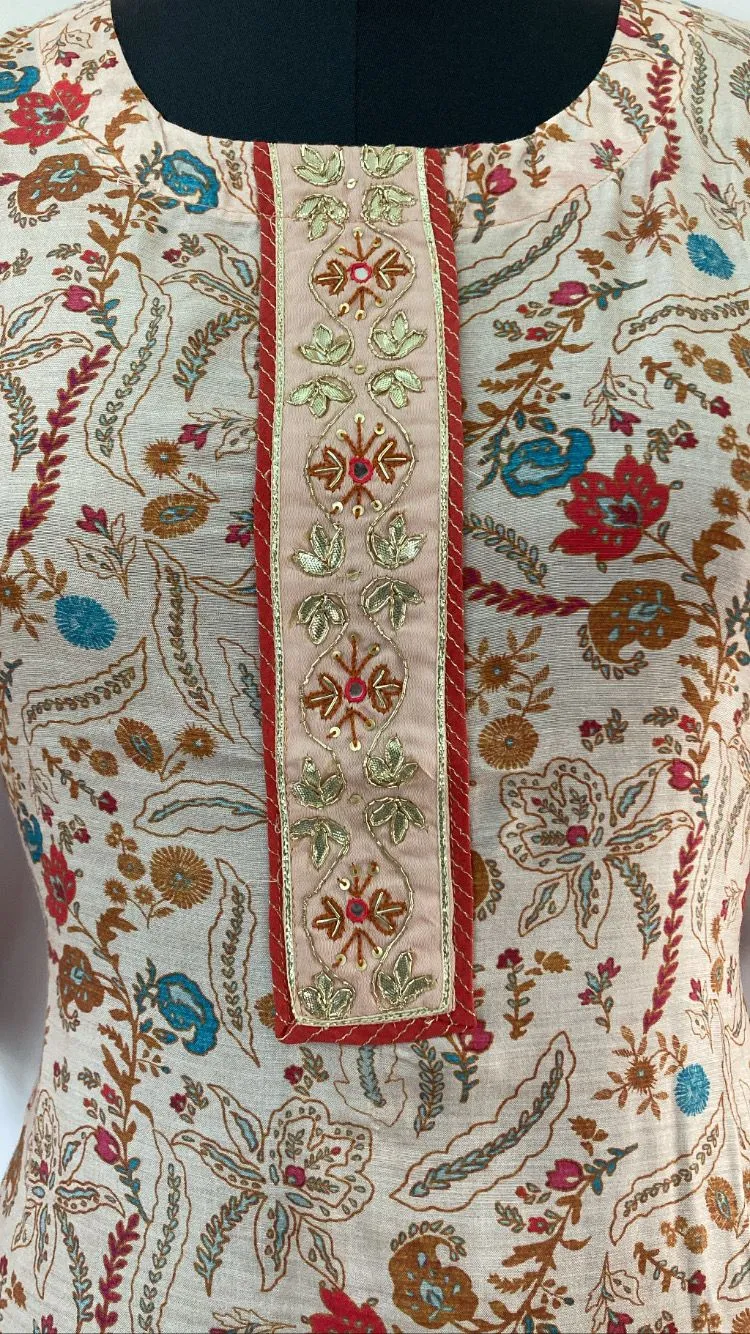 Floral Printed Muslin Pant Set