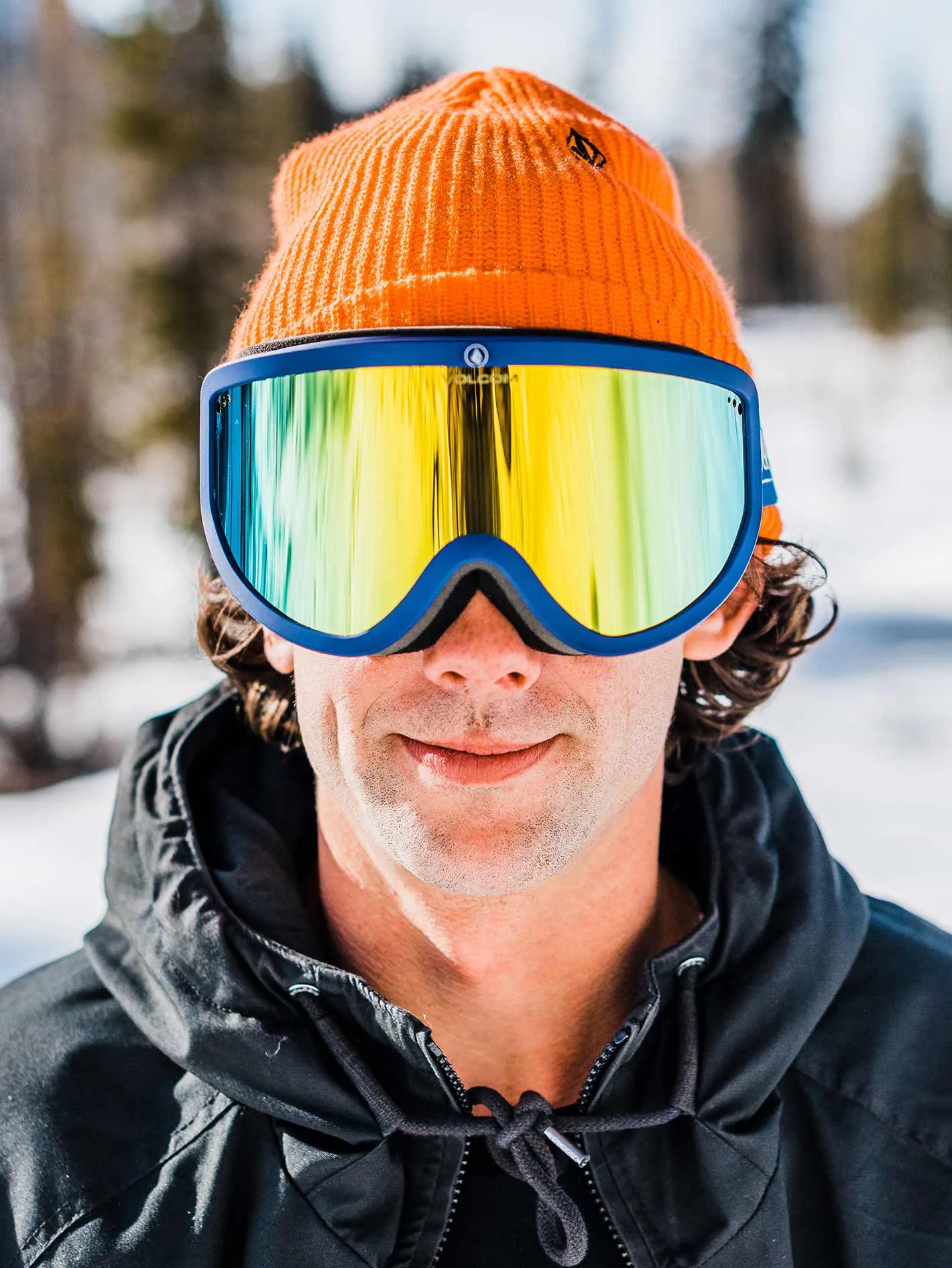 Footprints Goggle - Dark Blue / Gold Chrome
